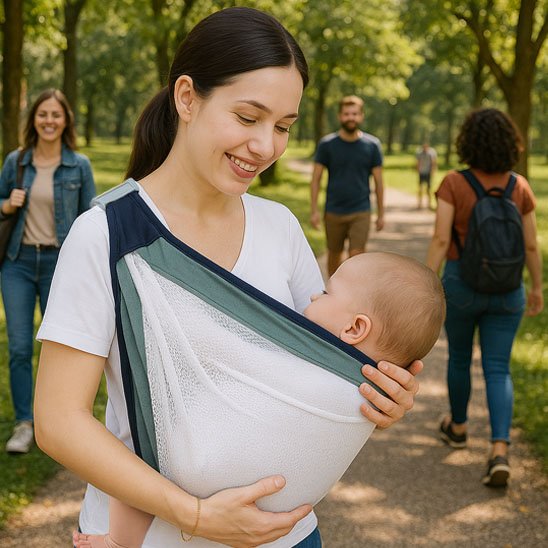 ECHARPE DE PORTAGE VERT BABYLUXE